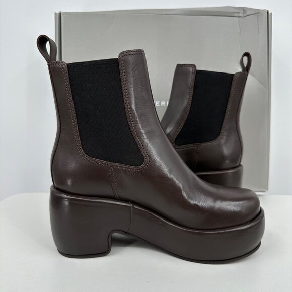 Everlane The Puffa Boot in Dark Brown sz 7.5 Chelsea Ankle 3.25" Chunky Platform - Picture 3 of 10